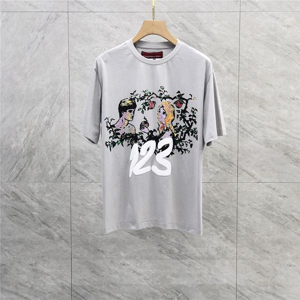22ss foam letter couple print t shirt men women cotton tees old clothes summer, Black;brown
22ss foam letter couple print t shirt men women cotton tees old clothes summer, Black;brown