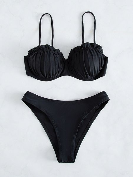 frill trim underwire bikini swimsuit h7vg#, White;black
frill trim underwire bikini swimsuit h7vg#, White;black