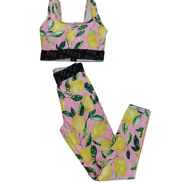 lemon print yoga outfit designer letter print tracksuit summer breathable sport bra classic stretchy sports leggings, White;red
lemon print yoga outfit designer letter print tracksuit summer breathable sport bra classic stretchy sports leggings, White;red