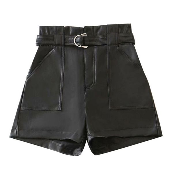 traf women chic fashion with belt faux leather shorts vitnage high waist zipper fly pockets female short pants mujer 220419, White;black
traf women chic fashion with belt faux leather shorts vitnage high waist zipper fly pockets female short pants mujer 220419, White;black