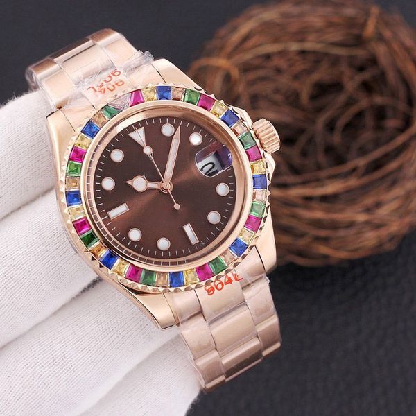 watch mens watches color bezel automatic mechanical watch 42mm stainless steel strap wristband sapphire design wristwatches orologio di luss, Slivery;brown
watch mens watches color bezel automatic mechanical watch 42mm stainless steel strap wristband sapphire design wristwatches orologio di luss, Slivery;brown
