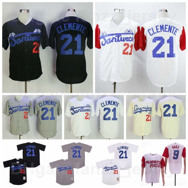 moive santurce crabbers baseball 21 roberto clemente jersey 9 javier baez puerto rico all stitching black white grey beige team color breath
moive santurce crabbers baseball 21 roberto clemente jersey 9 javier baez puerto rico all stitching black white grey beige team color breath
