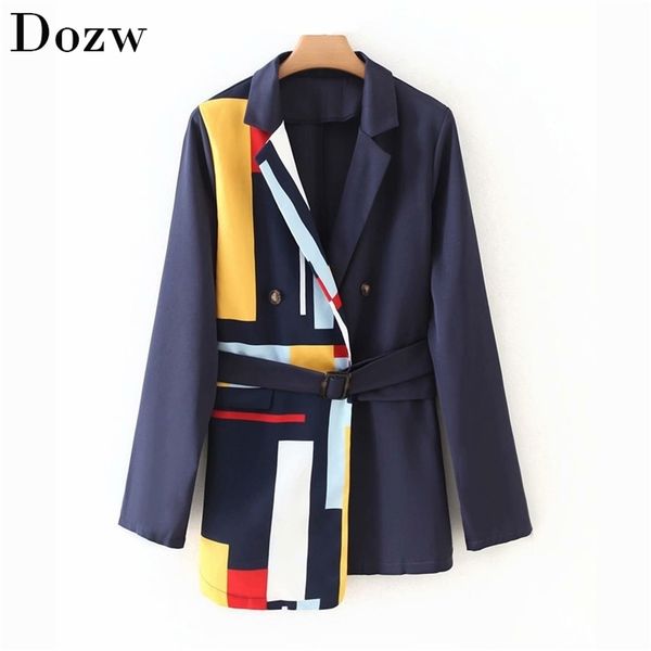 women fashion stripe patchwork blazer with belt long sleeve office lady blazer autumn winter ladies streetwear outwear coat 210414, Black;brown
women fashion stripe patchwork blazer with belt long sleeve office lady blazer autumn winter ladies streetwear outwear coat 210414, Black;brown