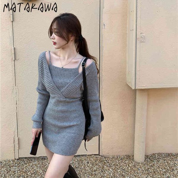 batwing sleeve dresses for women square collar short knitted dress black longsleeved robe fake two spring vestidos 210506, Black;gray
batwing sleeve dresses for women square collar short knitted dress black longsleeved robe fake two spring vestidos 210506, Black;gray