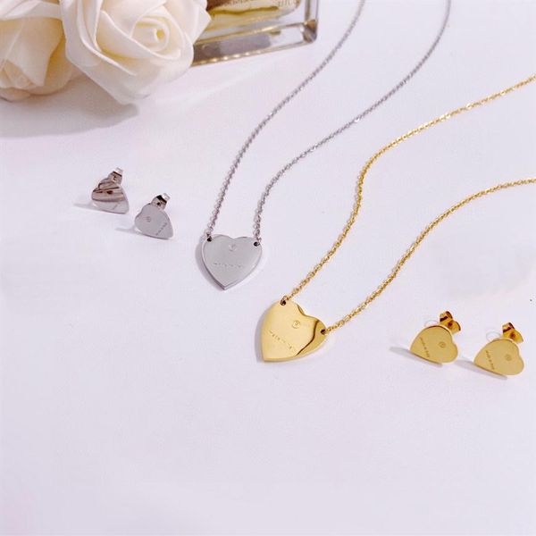 europe america fashion style lady women titanium steel engraved g letter heart 18k gold plated engagement stud earrings necklace j206o, Golden;silver
europe america fashion style lady women titanium steel engraved g letter heart 18k gold plated engagement stud earrings necklace j206o, Golden;silver