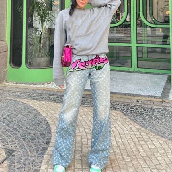 fasion women jeans girls jean graffiti with letters pant straight pants design jeans s l xl, Blue
fasion women jeans girls jean graffiti with letters pant straight pants design jeans s l xl, Blue