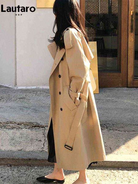 women's trench coats lautaro spring autumn long khaki casual loose thin coat for women raglan sleeve belt double breasted korean fashio, Tan;black
women's trench coats lautaro spring autumn long khaki casual loose thin coat for women raglan sleeve belt double breasted korean fashio, Tan;black