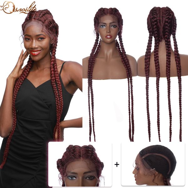 costume accessories 36inch synthetic braided wigs 4 braids twist hair wigs for black women african american cornrow braided lace wig, Silver
costume accessories 36inch synthetic braided wigs 4 braids twist hair wigs for black women african american cornrow braided lace wig, Silver