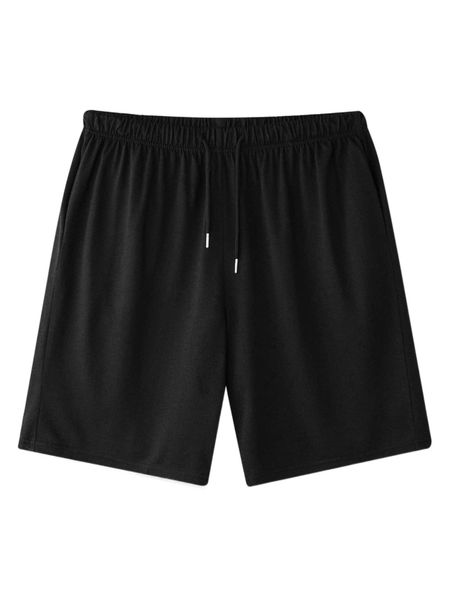 men drawstring waist shorts m30g#, White;black