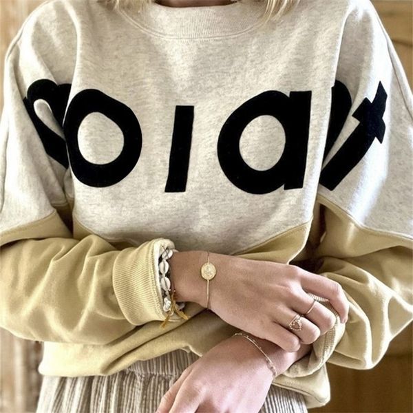 letter graphic printing women sweatshirt long sleeve cotton loose ladies casual classic vintage femme pullover clothes 220721, Black
letter graphic printing women sweatshirt long sleeve cotton loose ladies casual classic vintage femme pullover clothes 220721, Black