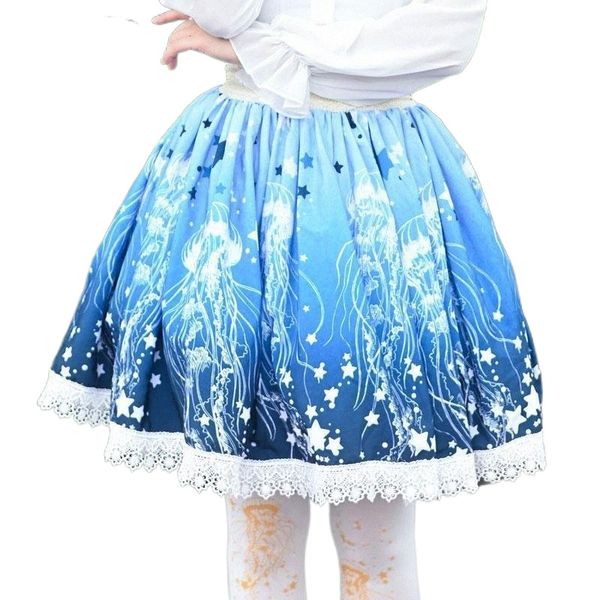 sweet jellyfish printed short skirt mori girl a line elastic waist skater for women skirts f39u#, Black
sweet jellyfish printed short skirt mori girl a line elastic waist skater for women skirts f39u#, Black