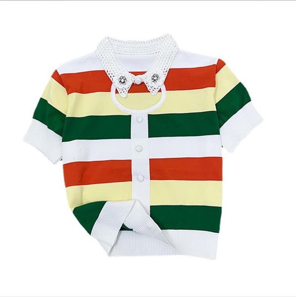 510 2022 summer pullover short sleeve crew neck brand same style sweater plaid cardigan luxury womens clothes xue, White;black
510 2022 summer pullover short sleeve crew neck brand same style sweater plaid cardigan luxury womens clothes xue, White;black