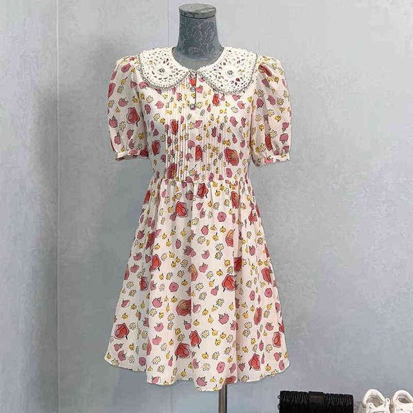 summer new print dress sweet and cute skirt hand crocheted diamond doll neck, Black
summer new print dress sweet and cute skirt hand crocheted diamond doll neck, Black