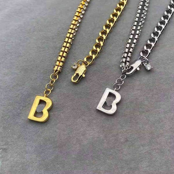 fine jewellery letter twist chain 3-layer necklace brass white gold plated neck chain, Black
fine jewellery letter twist chain 3-layer necklace brass white gold plated neck chain, Black
