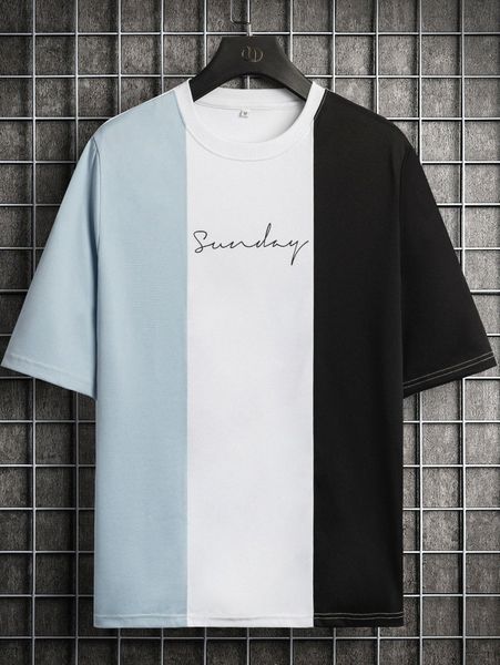 men letter graphic colorblock tee e7cq#, White;black
men letter graphic colorblock tee e7cq#, White;black