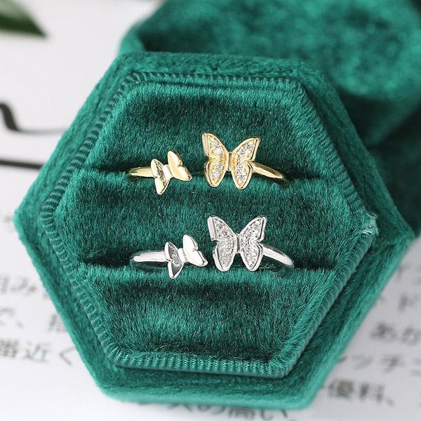cluster rings cute butterfly for women aesthetic mini zircon gold color opening finger ring accessories kpop girls jewelry, Golden;silver
cluster rings cute butterfly for women aesthetic mini zircon gold color opening finger ring accessories kpop girls jewelry, Golden;silver