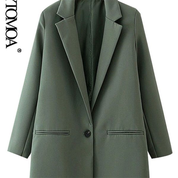 kpytomoa women fashion office wear single button blazers coat vintage long sleeve pockets female outerwear chic 220402, White;black
kpytomoa women fashion office wear single button blazers coat vintage long sleeve pockets female outerwear chic 220402, White;black