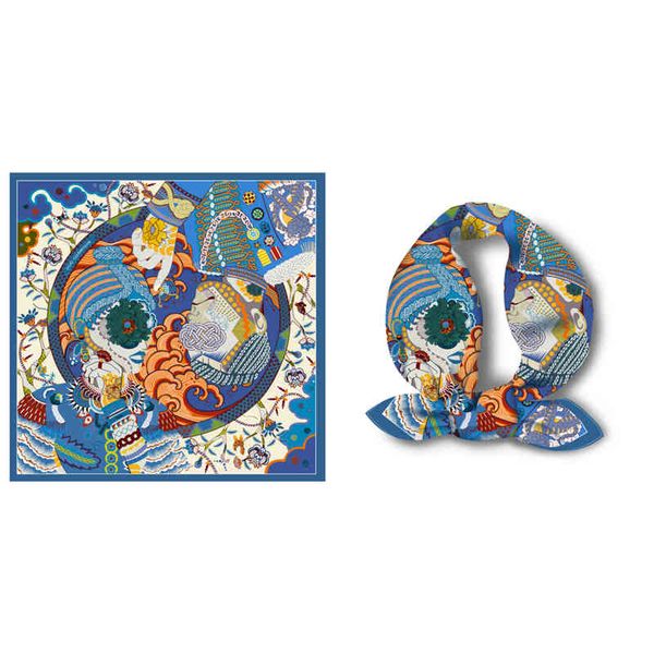 2021 fashion small square scarf print women shawl lady 53*53cm neck scarves kerchief bandana foulard girl present gift, Blue;gray
2021 fashion small square scarf print women shawl lady 53*53cm neck scarves kerchief bandana foulard girl present gift, Blue;gray
