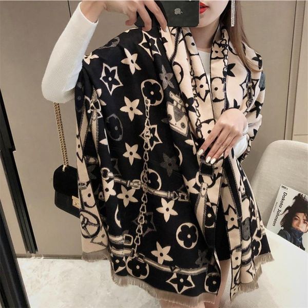 japan and south korea sweet autumn winter new scarf female chain pattern thickened shawl imitation cashmere double-sided protection, Blue;gray
japan and south korea sweet autumn winter new scarf female chain pattern thickened shawl imitation cashmere double-sided protection, Blue;gray