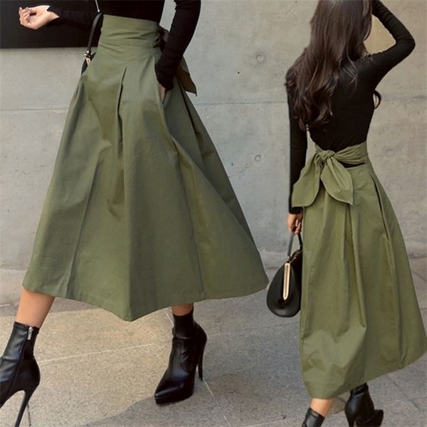 shintimes skirts womens korean fashion solid color big swing ladies skirt long skirt autumn wild high waist bow slim skirts 210311, Black
shintimes skirts womens korean fashion solid color big swing ladies skirt long skirt autumn wild high waist bow slim skirts 210311, Black