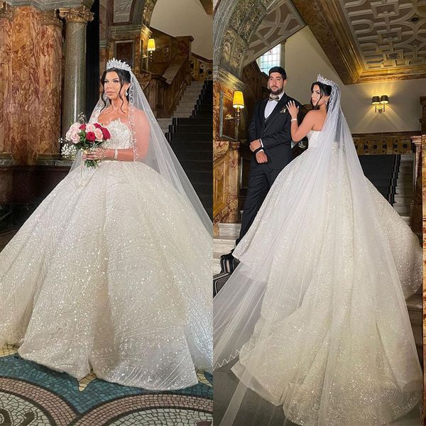 shiny one shoulder wedding dresses ball gown luxurious beads sequins lace arabic bridal dress custom made, White
shiny one shoulder wedding dresses ball gown luxurious beads sequins lace arabic bridal dress custom made, White