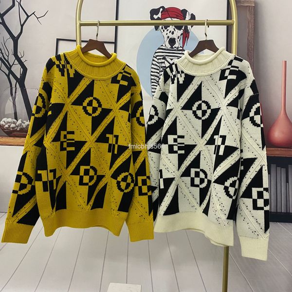 women's knits & tees winter we diamond over printed jacquard crew neck pullover sweater fashionable for men and women, White
women's knits & tees winter we diamond over printed jacquard crew neck pullover sweater fashionable for men and women, White