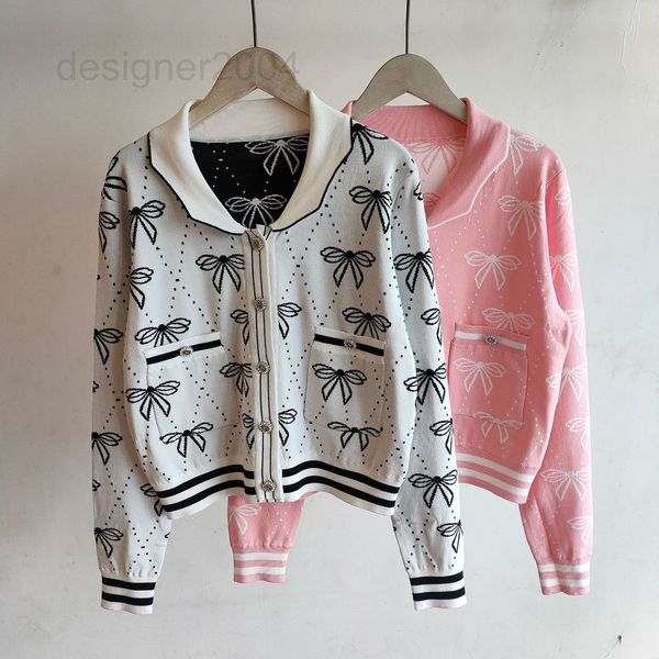 women's sweaters designer college style 2022 early autumn women's wear new lapel bow bead ice silk fabric long sleeve knitted card, White;black
women's sweaters designer college style 2022 early autumn women's wear new lapel bow bead ice silk fabric long sleeve knitted card, White;black