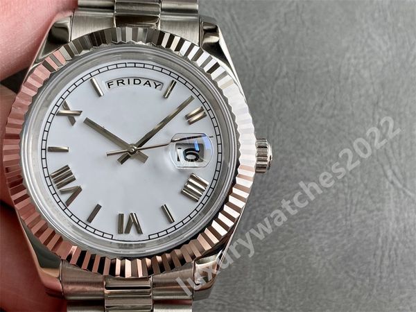 2022 new 40mm watch automatic mechanical white dial stainless steel asia 2813 movement gs&maker daydate sapphire mens silver bracelect wrist, Slivery;brown
2022 new 40mm watch automatic mechanical white dial stainless steel asia 2813 movement gs&maker daydate sapphire mens silver bracelect wrist, Slivery;brown