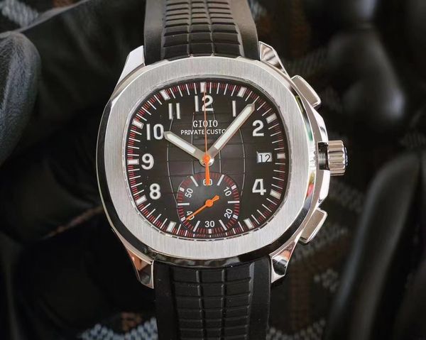 40mm mens automatic mechanical watch black blue rubber dual time stainless steel luminous sapphire calendar, Slivery;brown
40mm mens automatic mechanical watch black blue rubber dual time stainless steel luminous sapphire calendar, Slivery;brown