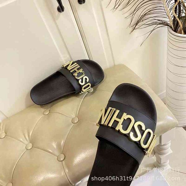 designer shoes mo women's shoes 2022 summer net red slippers wind cowhide anti-skid muffin bottom simple external letter sandals, Black
designer shoes mo women's shoes 2022 summer net red slippers wind cowhide anti-skid muffin bottom simple external letter sandals, Black