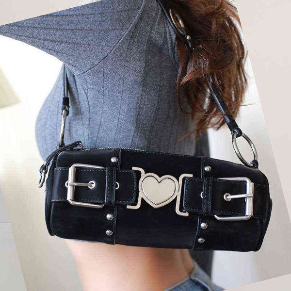 punk style dark women black underarm bag girl retro design female shoulder bag metal heart shape handbag satchel bag 2022
punk style dark women black underarm bag girl retro design female shoulder bag metal heart shape handbag satchel bag 2022