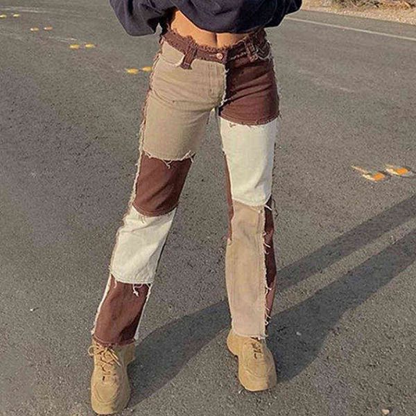 autumn brown women cowboy striped patchwork jeans street casual hip hop high waist loose straight jeans women's fashion pants l220726, Blue
autumn brown women cowboy striped patchwork jeans street casual hip hop high waist loose straight jeans women's fashion pants l220726, Blue
