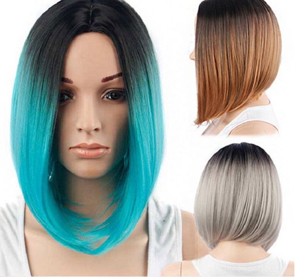 synthetic hair wigs short bob wig ombre color 12inch heat resistant synthetic hair wigs popular style, Black
synthetic hair wigs short bob wig ombre color 12inch heat resistant synthetic hair wigs popular style, Black