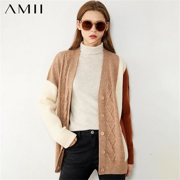 amii minimalism autumn winter cardigans for women causal women's sweater spliced women's jacket female cardigan 12040781 201225, White;black
amii minimalism autumn winter cardigans for women causal women's sweater spliced women's jacket female cardigan 12040781 201225, White;black