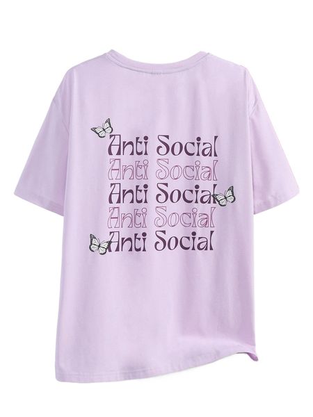 x tay mills butterfly & letter graphic drop shoulder tee o120#, White
x tay mills butterfly & letter graphic drop shoulder tee o120#, White