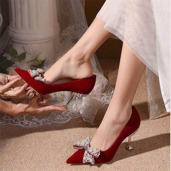 fashion spring summer red pumps high thin heels crystal butterfly knot elegant women dress party office weeding 220802, Black
fashion spring summer red pumps high thin heels crystal butterfly knot elegant women dress party office weeding 220802, Black