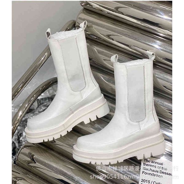 boots muffin soled martin boots women's british wind tube thick chimney chelsea short white, Black
boots muffin soled martin boots women's british wind tube thick chimney chelsea short white, Black