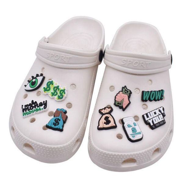 fast delivery new designer pvc croc charms show me your money accessories clog shoe decorations for girl boys gift, White;pink
fast delivery new designer pvc croc charms show me your money accessories clog shoe decorations for girl boys gift, White;pink