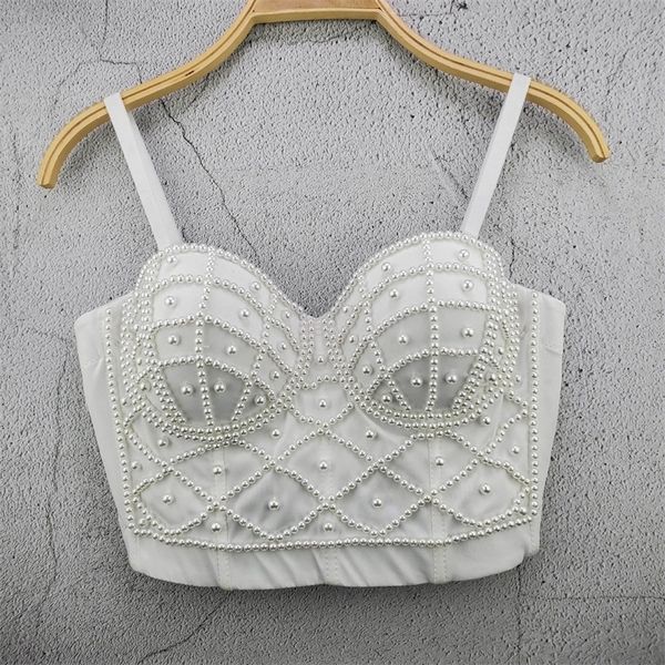 summer women vest pearl tank cropped fashion thin elegant camisole breast wrap streetwear 220318, White
summer women vest pearl tank cropped fashion thin elegant camisole breast wrap streetwear 220318, White