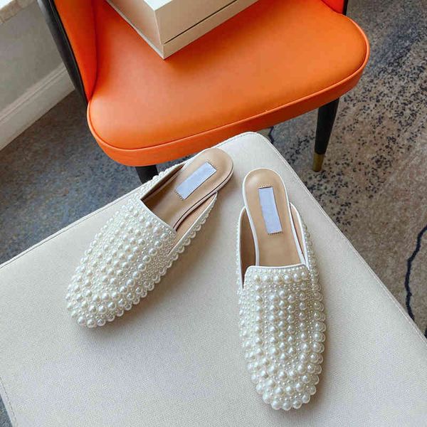 slippers in the summer of handmade pearl baotou slippers are made sweet lear and women wear flat outside, Black
slippers in the summer of handmade pearl baotou slippers are made sweet lear and women wear flat outside, Black