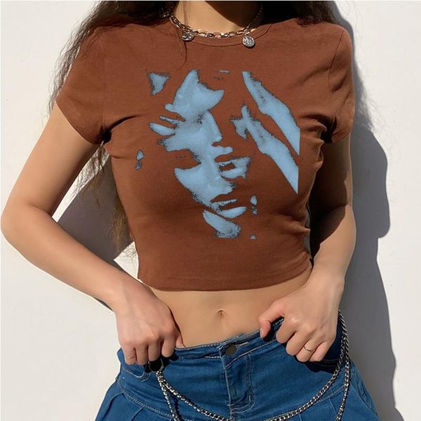 gothic emo vintage crop face graphic printed sweat tee y2k aesthetic harajuku streetwear women slim fit t-shirt, White
gothic emo vintage crop face graphic printed sweat tee y2k aesthetic harajuku streetwear women slim fit t-shirt, White