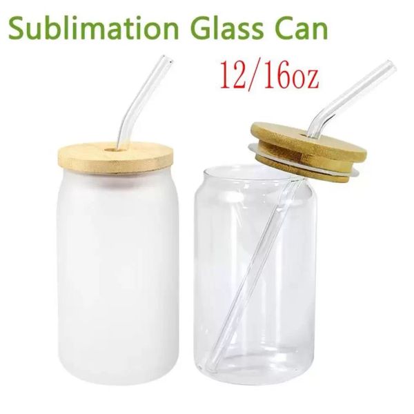 ups12oz 16oz sublimation glass cola can tumbler clear frosted jar with bamboo lid wide mouth beer cup festival party wine tumblers
ups12oz 16oz sublimation glass cola can tumbler clear frosted jar with bamboo lid wide mouth beer cup festival party wine tumblers