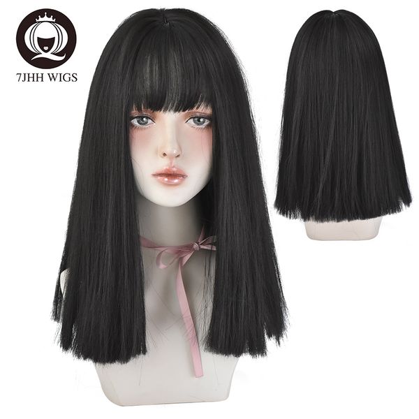 shoulder length straight hair black synthetic wig with bangs for women fashion new christmas giftsfactory direct
shoulder length straight hair black synthetic wig with bangs for women fashion new christmas giftsfactory direct