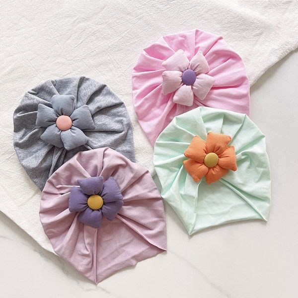 new fashion flower baby turban hat infant soft elastic beanies cap breathable solid color baby girl bonnet hats for newborn, Yellow
new fashion flower baby turban hat infant soft elastic beanies cap breathable solid color baby girl bonnet hats for newborn, Yellow