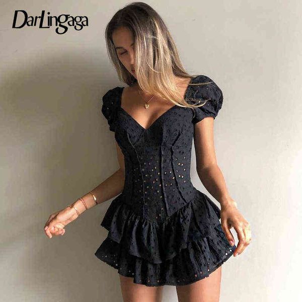 darlingaga fashion v neck ruffles pleated dress women puff sleeve chic black summer dress party hollow out vintage corset ladies y220401, Black;gray
darlingaga fashion v neck ruffles pleated dress women puff sleeve chic black summer dress party hollow out vintage corset ladies y220401, Black;gray