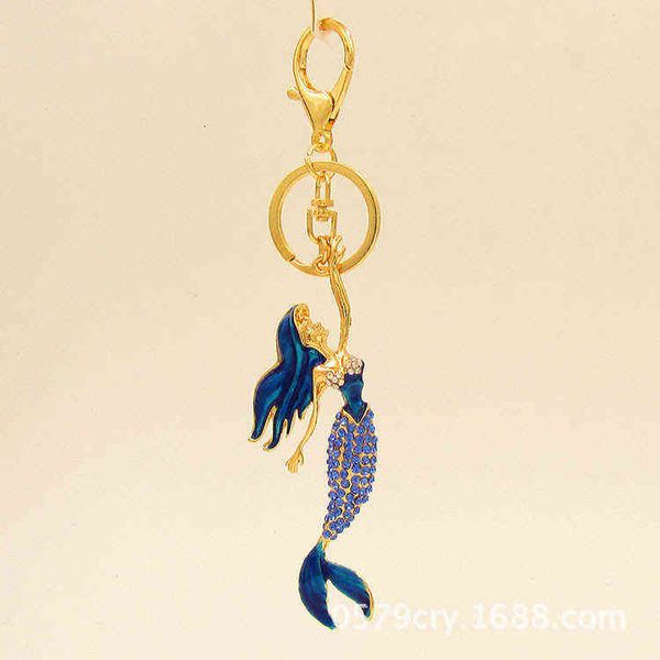 korean style creative metal mermaid key chain car pendant inlaid with diamond bag pendant, Slivery;golden
korean style creative metal mermaid key chain car pendant inlaid with diamond bag pendant, Slivery;golden