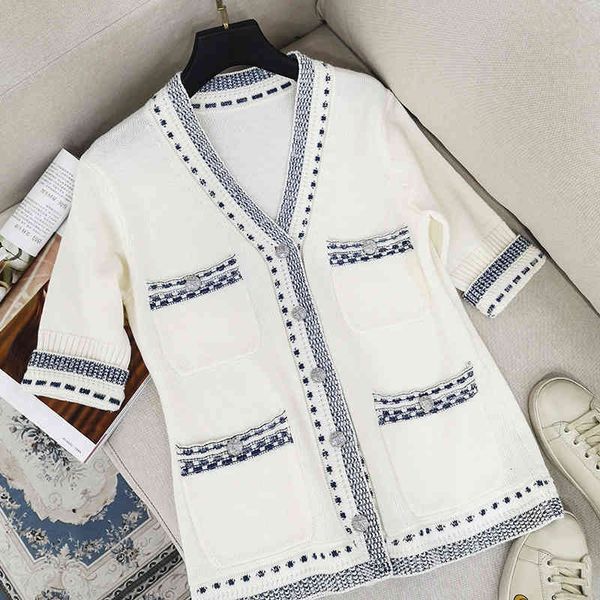 women's knits & tees shimei ya small fragrance style v-neck jacquard trumpet sleeve women's blouse cardigan coat knitted sweater v, White
women's knits & tees shimei ya small fragrance style v-neck jacquard trumpet sleeve women's blouse cardigan coat knitted sweater v, White