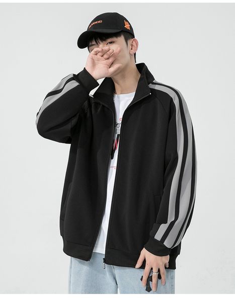 cardigan sweater men's spring jackets and autumn solid color coat fashion hong kong style leisure sports zipper stand collar couples pu, Black;brown 
cardigan sweater men's spring jackets and autumn solid color coat fashion hong kong style leisure sports zipper stand collar couples pu, Black;brown