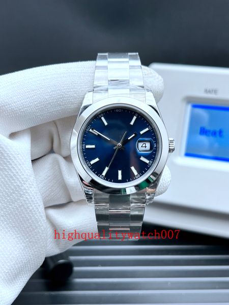 classic series men's wristwatches blue dial 41 mm stainless steel bracelet asia eta 2813 movement 126300 automatic men's watches, Slivery;brown
classic series men's wristwatches blue dial 41 mm stainless steel bracelet asia eta 2813 movement 126300 automatic men's watches, Slivery;brown