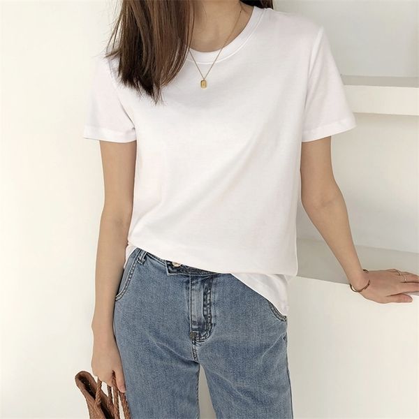 women summer basic t shirts oneck women short sleeve cotton t shirt harajuku casual for women summer tees t200512, White
women summer basic t shirts oneck women short sleeve cotton t shirt harajuku casual for women summer tees t200512, White